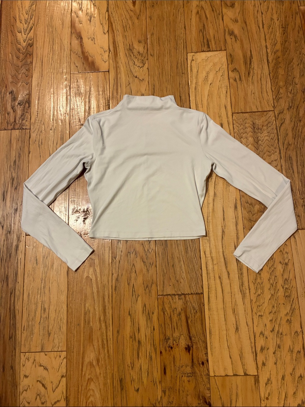 Lululemon Cropped Long-Sleeve Mock Neck Top - Off White